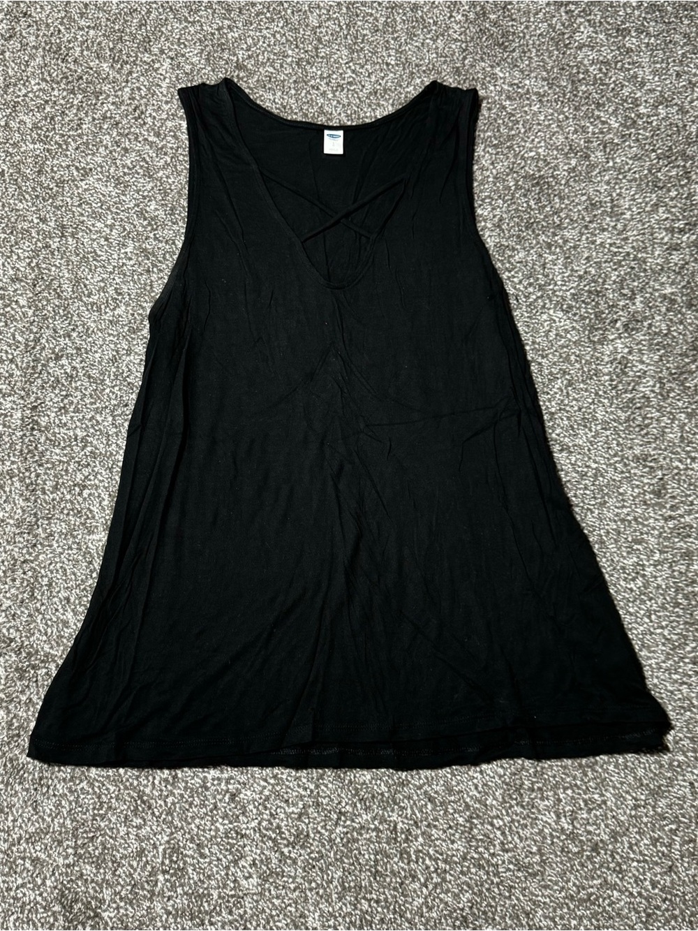 Old Navy Black Crisscross V-Neck Tank